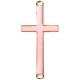 Metal connector charm Cross 46x23mm Gold - light pink